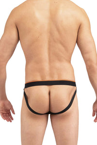 Papi Umpa006 2pk Jockstrap रंग ब्लैक-ऑरेंज