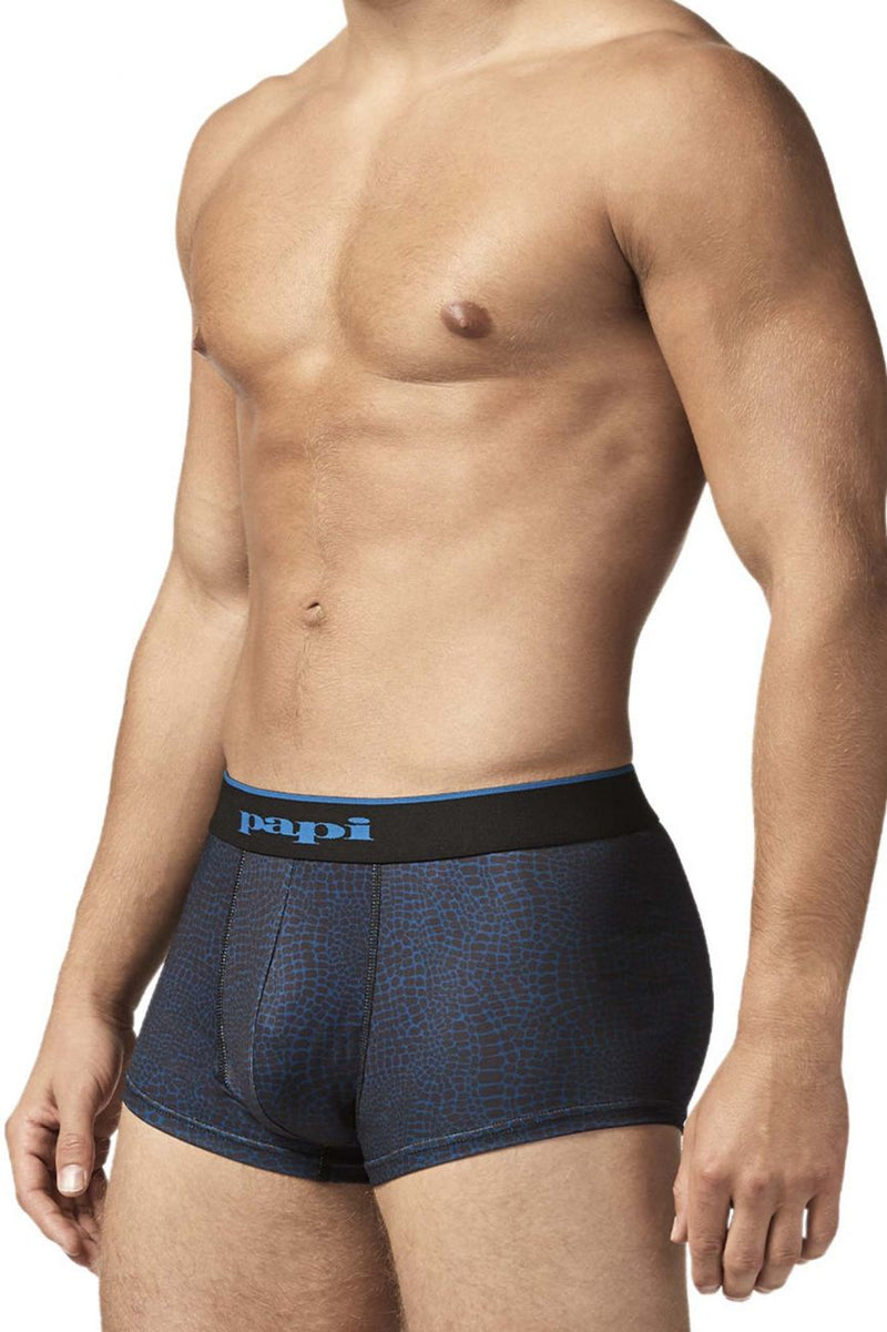 Papi UMPA048 2PK Microflex Brazilian Trunks Color Teal-Leopard