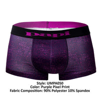 Papi UMPA050 Fashion Microflex Brazilian Trunks Color Purple Pixel Print