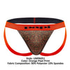 Papi UMPA051 Fashion Microflex Brazilian Jockstrap Color Orange Pixel Print