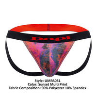 PAPI UMPA051 MODROFLEX MICROFLEX BRÉSILIEN JOCKSTRAP COLOR SUNSET MULTI PRINT