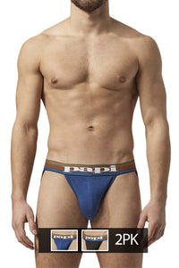 PAPI UMPA087 2PK Microflex Jockstrap Color Blue-Black