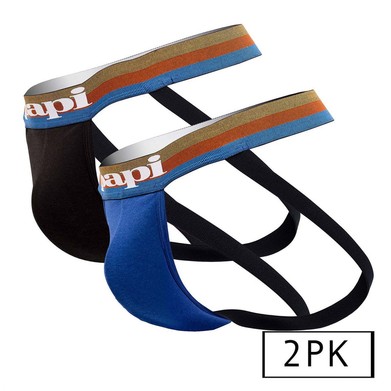 PAPI UMPA087 2PK Microflex Jockstrap Color Blue-Black