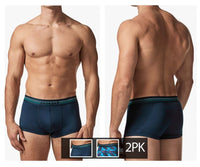 Papi UMPA107 2PK Microflex Performance Trunks اللون الأزرق المطبوع