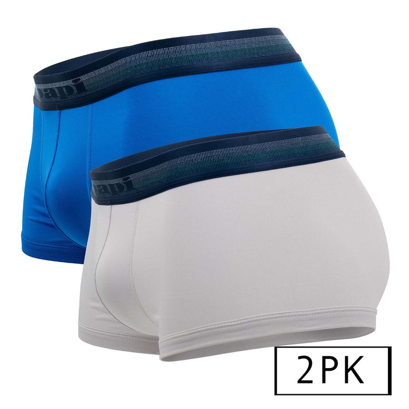 بابي UMPA107 2PK Microflex Performance Trunks اللون رمادي-أزرق