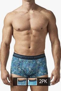 PAPI UMPA107 2PK Microflex Performance Trunks Color Teal bleu