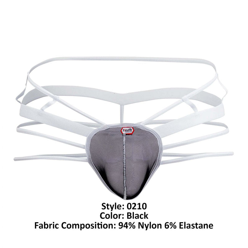 Pikante Pik 0210 expériences Mesh G-string couleur noir