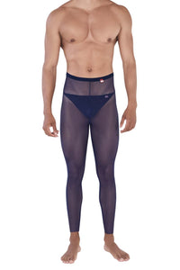 Pikante Pik 0336 Manodidad Long Johns Thongs Color Blue oscuro