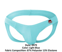 Pikante Pik 0979 Angola Jockstrap Color bleu clair