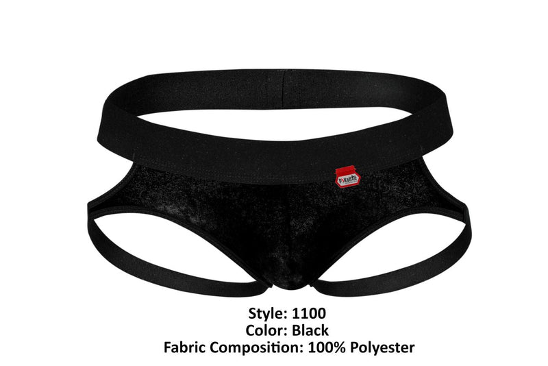 Pikante pik 1100 clandestine velours jockstrap couleur noir