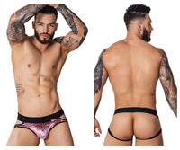 Pikante pik 1100 clandestine en velours jockstrap rose