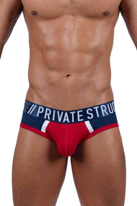 Private Structure BAUT4388 Athlete Mini Briefs Color Red Falcon