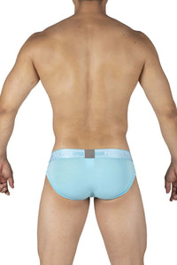 Private Structure PBUT4378 Bamboo Mid Waist Mini Briefs Color Bright Cyan