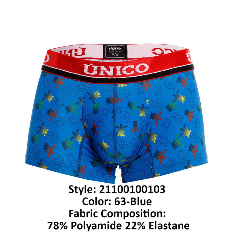 Unico 21100100103 Marine Trutles Trunks Color 63-Blue