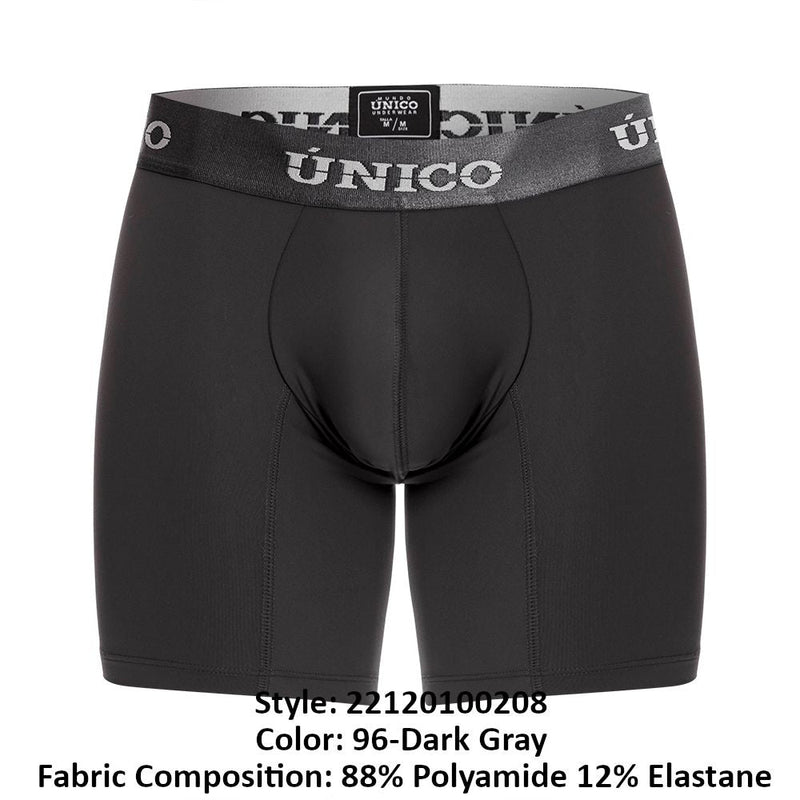 UNICO 22120100208 ASFALTO M22 Boxer Briefs Color 96 Dark Grey