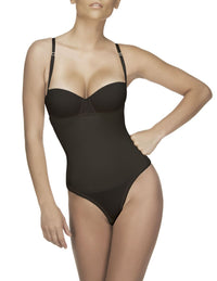 Vedette 211 Nadine Strapless Bodysuit in Thong Color Black