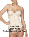 Vedette 403 Gigi Winist Cincher con color cremallera desnuda