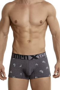 Xtremen 51437C Cycling Print Boxer Briefs Color Dark Gray