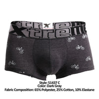 Xtremen 51437C Cycling Print Boxer Briefs Color Dark Gray