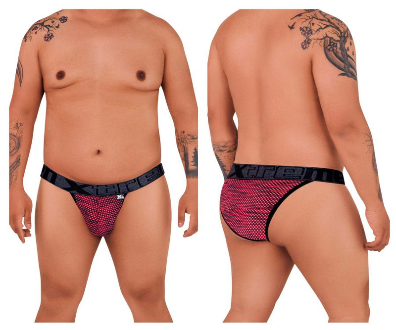 Xtremen 91098x Couleur de bikini en maille microfibre rouge