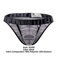 Xtremen 91098 Couleur de bikini en filet en microfibre noir