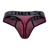 Xtremen 91100 Microfiber Mesh Thongs Color Red