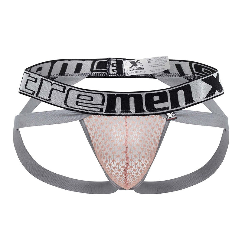 Xtremen 91118 en dentelle jockstrap couleurs rosewood