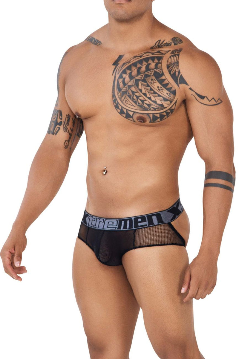 Xtremen 91124 Color Jockstrap de encaje negro