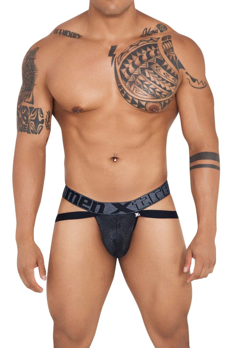 Xtremen 91128 Snake Print Jockstrap Color Black