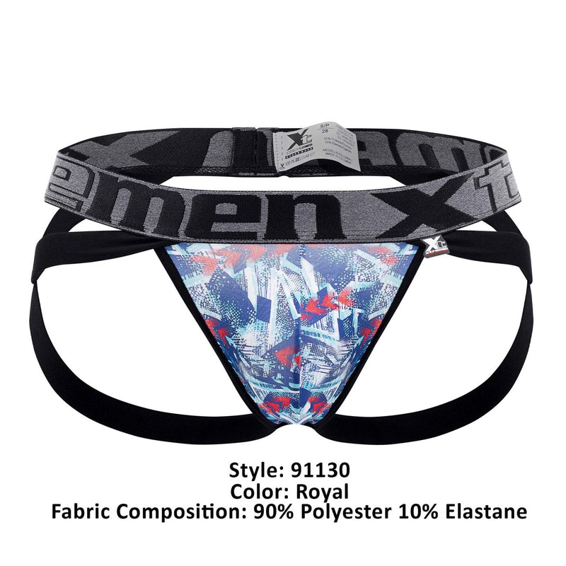 Xtremen 91130 Color de jockstrap impreso Royal