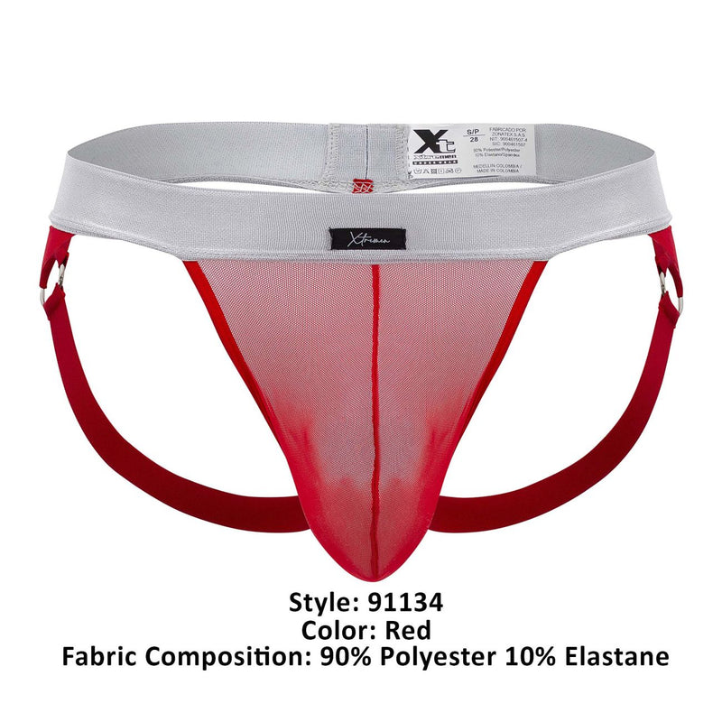 Xtremen 91134 Mesh Jockstrap Color rojo