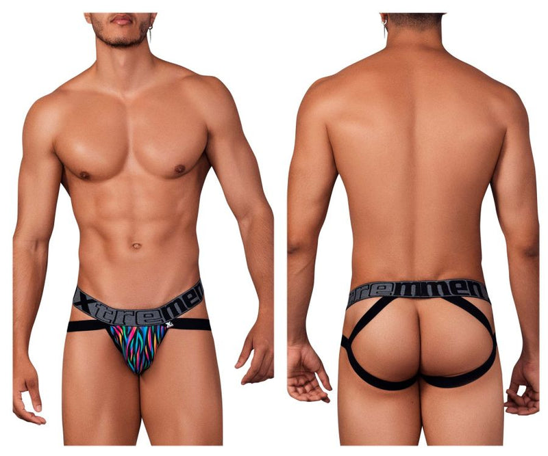 Xtremen 91148 Microfibre Jockstrap Color Disco Zebra