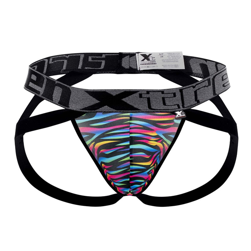 Xtremen 91148 Microfibre Jockstrap Color Disco Zebra