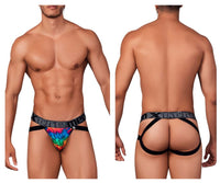 Xtremen 91148 Couleur de jockstrap en microfibre imprimé Couleur arc-en-ciel