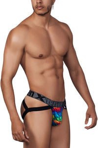 Xtremen 91148 Couleur de jockstrap en microfibre imprimé Couleur arc-en-ciel