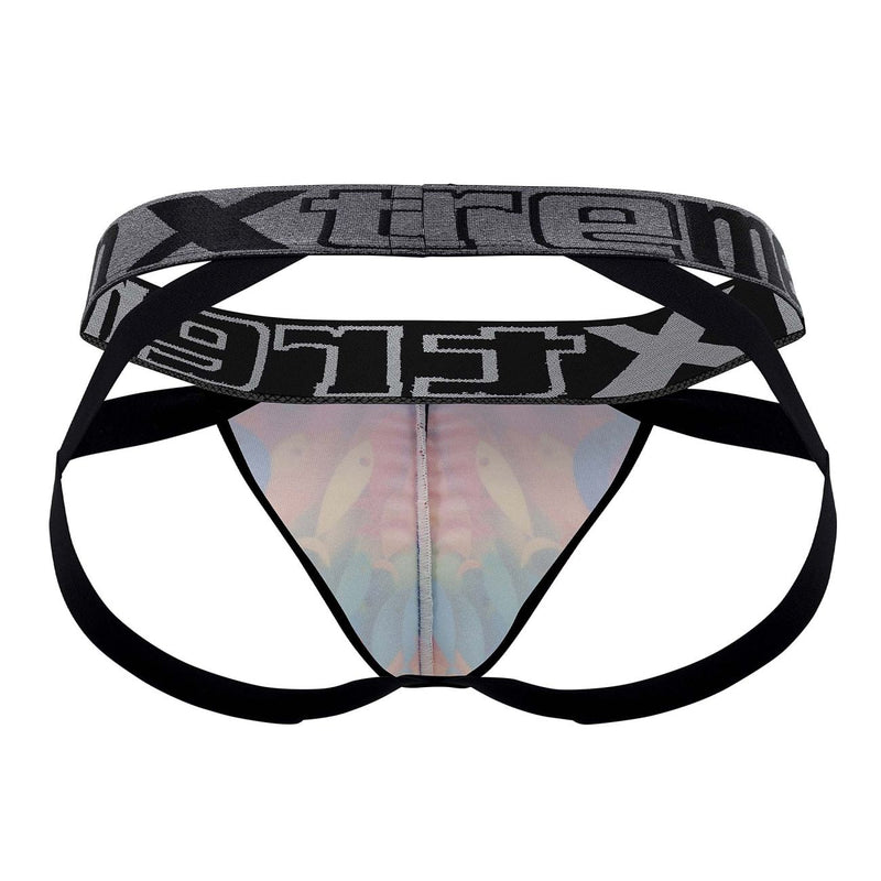 Xtremen 91148 Microfibra impresa Topa de Jockstrap Color Rainbow Fish