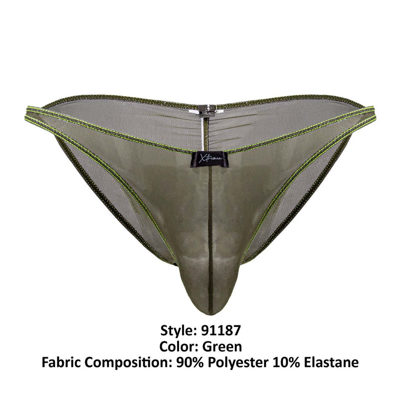 Xtremen 91187 TULLE MESH BIKINI COULEUR VERT