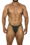 Xtremen 91189 Tulle Mesh Thongs Color Green