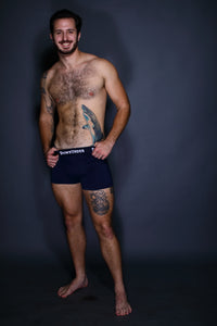 DownUnder Apparel Basic Boxer Briefs In Black, Navy Blue and White.  Menswear. For The Boys!